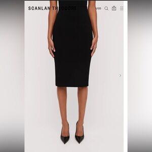 NWT Scanlant Theodore Crepe Knit Skirt size L